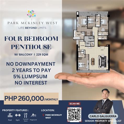 Penthouse For Sale in Fort Bonifacio, Metro Manila .